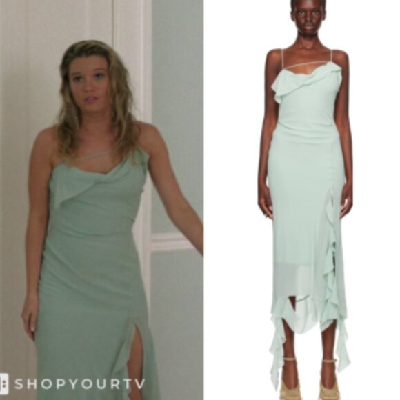 Brand New Mare Mare Sleeveless Draped Asymmetrical Midi Dress - Picture 16 of 16